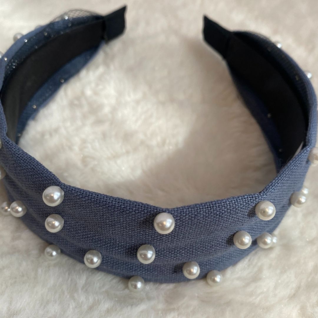 Pearl Denim Headband-Multiple Colors Available - Hair With A Cause Oncology Boutique