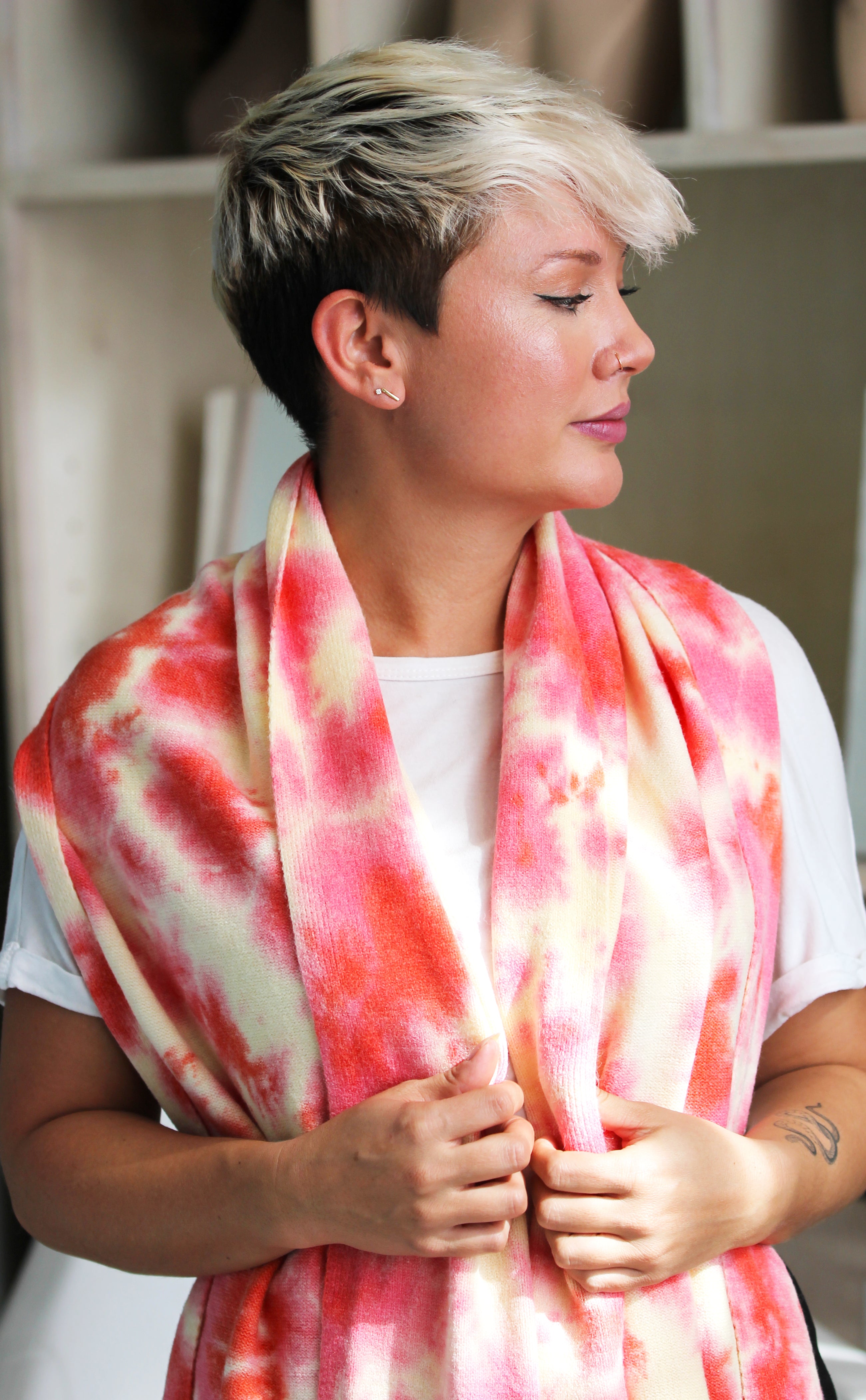 CC Exclusive Tie Dye Bufanda Naranja
