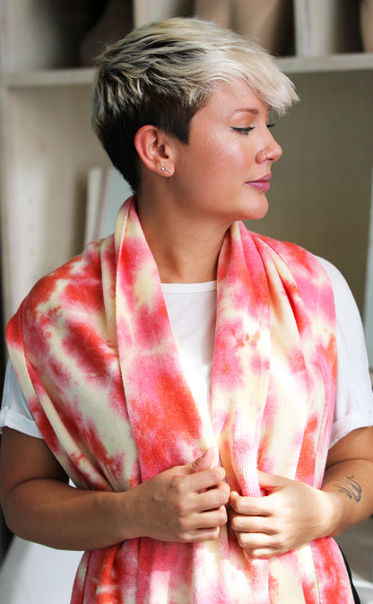 CC Exclusive Tie Dye Bufanda Naranja