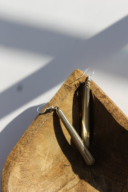 Drop Gold &amp; Silver Earrings