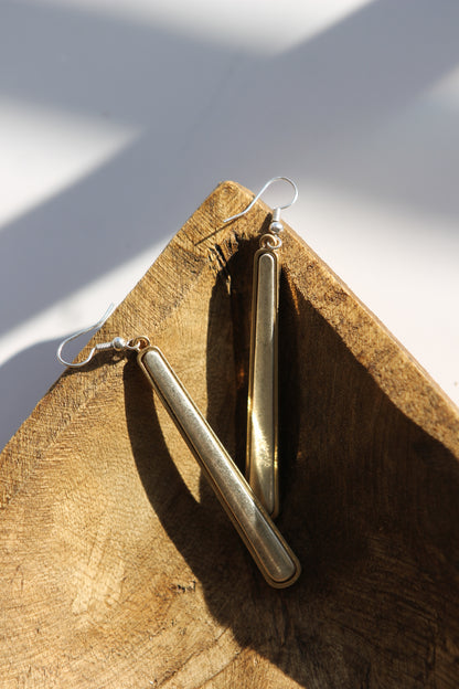 Drop Gold &amp; Silver Earrings