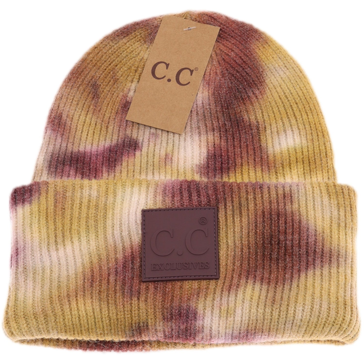 Tie Dye Beanie w/ Rubber Patch- Multiple Colors Available - Hair With A Cause   Oncology Boutique     