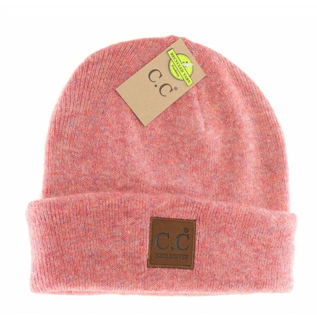 UNISEX SOFT RIBBED LEATHER PATCH C.C. BEANIE - Hair With A Cause   Oncology Boutique     